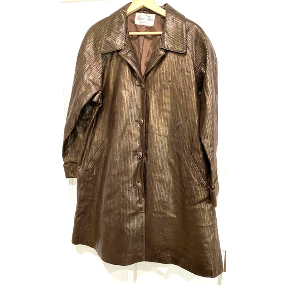 BRUNO FURS - Vintage long brown soft leather lined coat - Picture 2 of 8